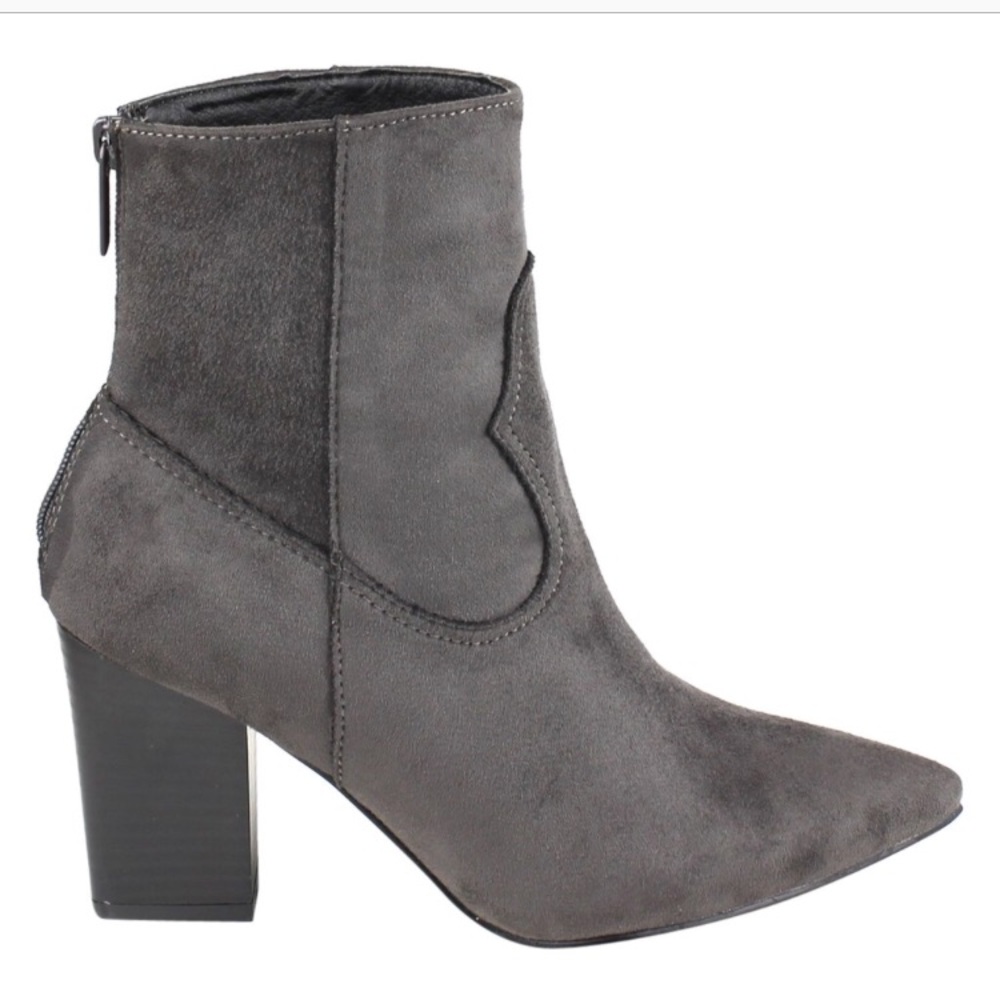 NEW 🐰 ANKLE RIDING BOOTIES Cowboy Point Zipper - Picture 4 of 7